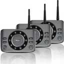 Hands-Free Two Way Intercoms Wireless for Home Business, Wuloo Upgrade Audio Intercom System for Elderly, Full Duplex Room to Room Intercom with 5280 ft Range Clear Sound Anti-Interference, 3-Pack (3 units set)