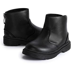 Miamooi Toddler Girls Boys Combat Ankle Boots Little Kid Waterproof Outdoor Chelsea Fall Booties Leather Comfort Shoes (Toddler/Little Kid), Size 24