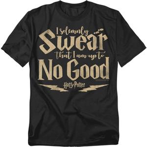 Popfunk Men's Harry Potter Up to No Good T-Shirt (Large, Black)