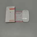 RAPIQUE Bluetooth Wireless Mouse - (BT5.1+USB) Slim Dual Mode Computer Mice with Quiet Click, Low Power, and 1600 DPI, Portable Cordless for MacBook, Laptop, iPad Pro/Air, Chromebook (White)