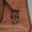 Leather Satchel Tablet Bag Laptop Case Office Briefcase Messenger Gift for Men Computer Distressed Shoulder Bag (15 inch)