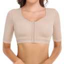 Upper Arm Shapers for Women Compression Sleeves Shapewear Crop Top Slimming Arm Slimmer Vest, M, Beige