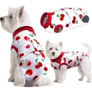 Dog Surgery Recovery Suit, Abdominal Surgical Suit for Male Female Dog Post Spay Neuter, Breathable Pet Onesie E-Collar & Cone Alternative, Surgery Shirt to Prevent Licking, Small