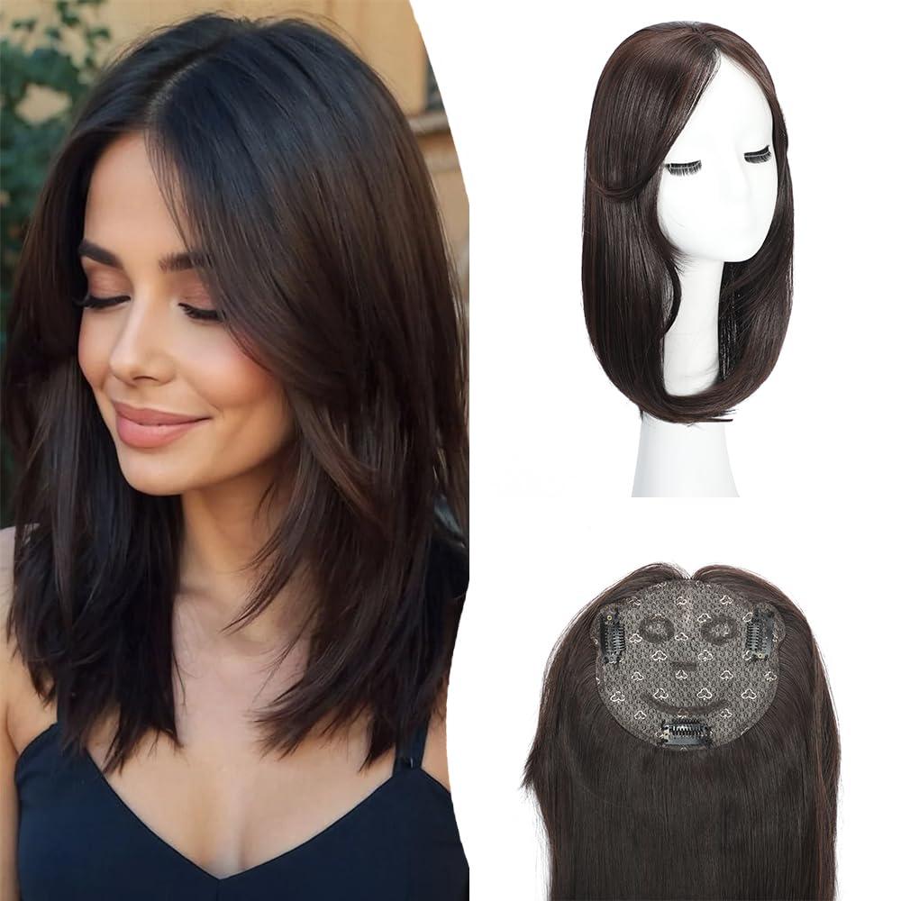 hair toppers for women, Dark Brown 