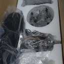 12" Black Outdoor Pendant Light with Seeded Glass, Farmhouse Exterior Hanging Lantern Chandelier with 70" Adjustable Chain for Porch Patio Gazebo Front Door (Bulb Included)