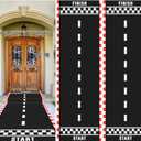 10 Feet Long Racetrack Floor Running Racer Party Decoration Mat Fold Race Tracks Decor Running Mat Drag Car Racer Party Supplies for Road Racing Car Theme Birthday Sport Games, 2 Feet Wide(2 Pcs)