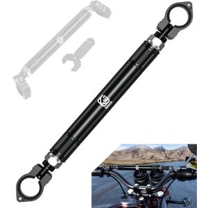 BRCOVAN Aluminum Alloy Cross Bar for Motorcycle, Length Adjustable Design Handlebar Extender Extension, Motorcycle Balance Bar Reinforce Lever Compatible with Handlebar 22mm in Diameter