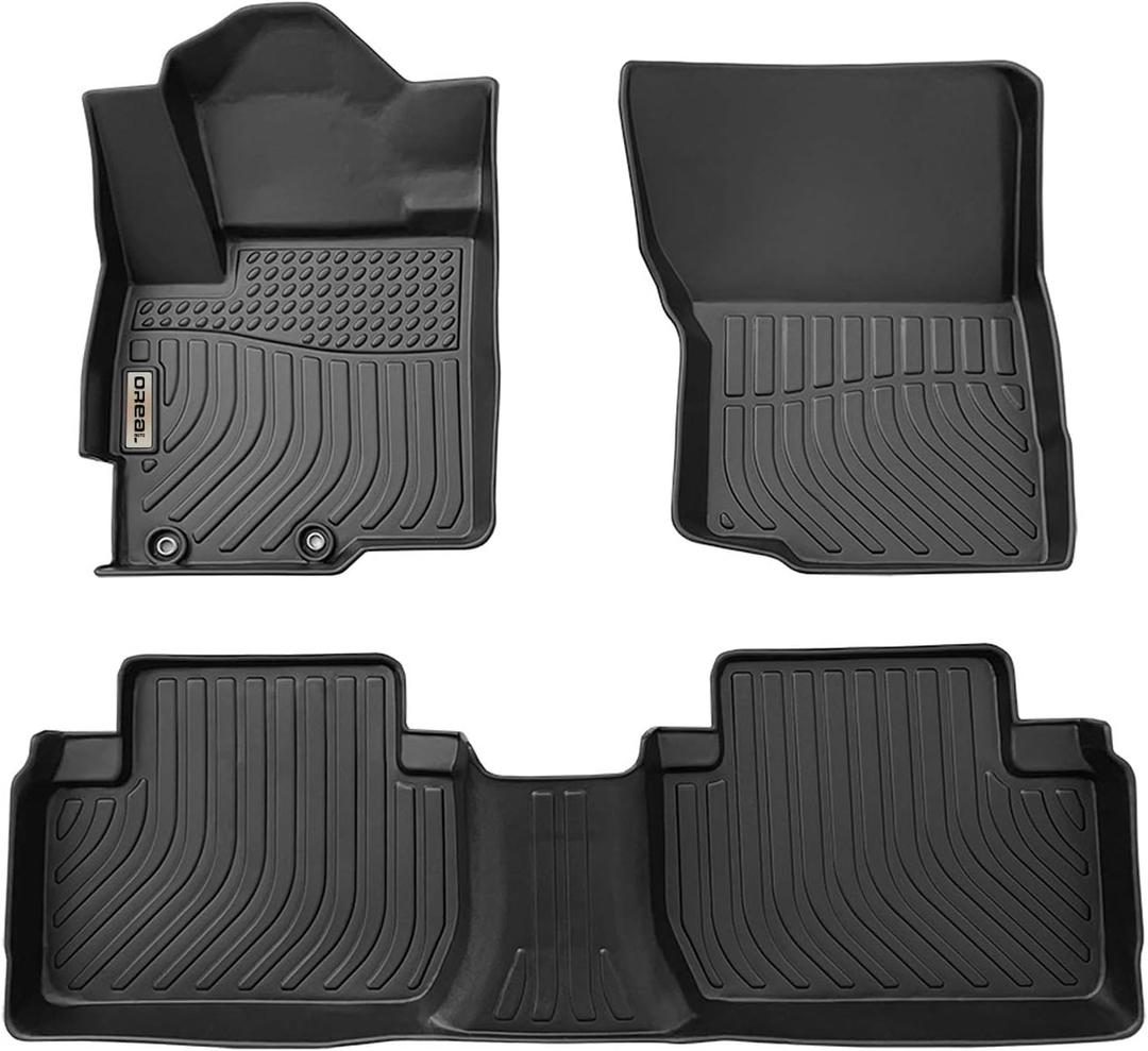 orealtrend Black Floor Mats Liners Replacement for Outlander 5 Seats 2014-2021 Heavy Duty All Weather Guard Front and Rear Car Carpet-Custom Fit-Tough/Durable/Odorless