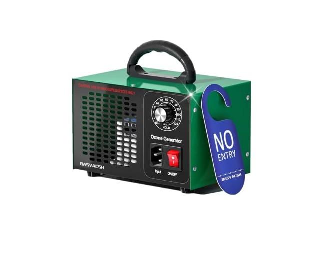 Ozone Generator 45,000mg/h, Industrial/Home O3 Air Purifier Deodorizer for Areas of 2500 Square Feet - High Capacity Ozone Machine Air Ionizer Odor Clean for Rooms, Smoke, Cars, Pets (Green)