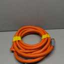 SPECILITE Garden Water Hose 15 ft x 5/8 in, Heavy Duty Leader Pipe Extension, Flexible, Lightweight Kink-less,Hybrid Rubber, with 3/4" Brass Fittings, Orange