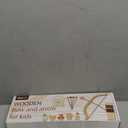 Wooden Kids Bow and Arrow Set - Safe for Ages 3+, Indoor & Outdoor Archery Gift Toys for Children, Boys & Girls, Includes 5 Arrows, 5 Fruit Targets, 1 Cotton Quiver