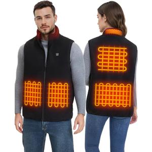 Heated Vest for Men Women with 16000mAh Battery Pack, Lightweight Soft Fleece Electric Heated Vests