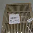 HVAC Premium 14'' x 10'' [Duct Opening] Flat Stamped Steel Return Air Grille - Sidewall and Ceiling - HVAC Vent Duct Cover - Brown [Outer Dimensions: 15.75''w X 11.75''h]