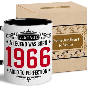 Vintage 1966 Mug - Ideas for 60th Birthday Gifts for Men Women, 60 Year Old Gifts For Men Women, 1966 Sixty Birthday, Turning 60 Gifts For Man, Dad, Husband, 60th Birthday Cups