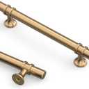 Asidrama 10 Pack 5 Inch(128mm) Champagne Bronze Kitchen Cabinet Handles, Cabinet Pulls Kitchen Cabinet Hardware Cupboard Handles Drawer Pulls (5" Hole Center)