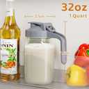 32 oz Breast Milk Pitcher, Glass Mason Jar Pitcher with Lid