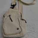 WESTBRONCO Small Sling Bag for Women Nylon Crossbody Sling Backpck Lightweight for Travel Casual Daily (Beige)
