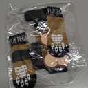 PUPTECK Anti-Slip Dog Socks with Double Sides Grips for Small Medium Large Dogs Hardwood Floors Prevents Licking, Dog Shoes for Hot Pavement Traction Control Paw Protector for Senior Dogs, Khaki XS (Brown)