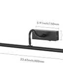 Picture Light,5000mAh Picture Lights for Wall with Remote,23.6 inch Art Light for Paintings, Gallery Lighting for Photo, Mirror, Artwork Frame, Portrait(Black)