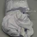 Peomeise Stretch Spandex Folding Chair Cover for Wedding Party Dining Banquet Event (White,12pcs)