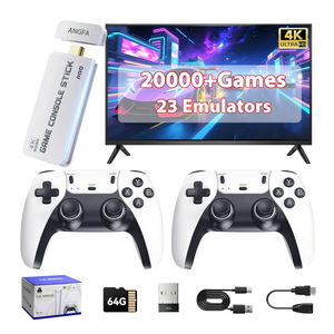 Wireless Retro Game Console Built-in 20,000+ Games and 23 Emulators, 2026 New Upgrade Plug & Play Retro Gaming Console Pro with 4K Output & Dual 2.4G Controllers, Nostalgic Game Stick (64GB)