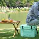 EchoSmile 25 Quart Rotomolded Hard Cooler | Leakproof Seal Quick Drain Design Heavy-Duty Build Non-Slip Feet