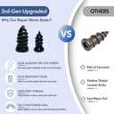 3 x 60 PCS Tire Repair Screws, Professional Screw Tire Plug Kit, Vacuum Tire Repair Rubber Nail Kit, Self-Service Tire Plugs Screw Type, Screw in Tire Plugs Heavy Duty for Car Motorcycle Truck Tractor