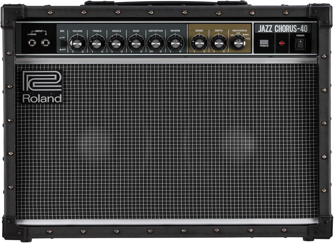 Roland JC-40 Jazz Chorus | Compact Guitar Amp | Iconic JC Clean Tone | Signature Dimensional Space Chorus Effect | Powerful 40-Watt Stereo Amp | Dual 10 Speakers | Enhances Pedals, Multi-FX & More