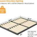 VIPSHOW 2 Inch King Sag-Proof Wooden Slats Box Spring with Round Corners