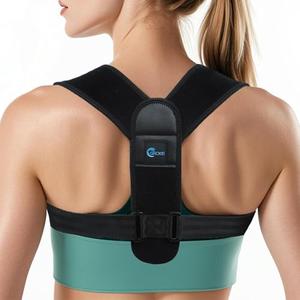GROKIE Posture Corrector for Women and Men – Adjustable Back Brace for Posture Support, Upper Back, Clavicle and Shoulder Support, Comfortable and Breathable Back Straightener for Pain Relief,Large