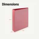 Amazon Basics 3 Ring Binder, 2 inch Round Rings, Holds 375 Sheets, Two Interior Pockets, Assorted Colors, 4-Pack