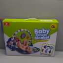 dearlomum Baby Play Mat Gym, Funny Play Piano Tummy Time Activity Mat with 5 Infant Sensory Toys, Music and Lights, Boy & Girl Gifts for Newborns 0 to 3 6 9 12 Months (Blue)