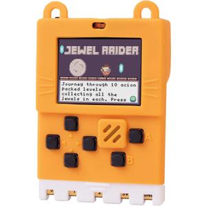 KittenBot Meowbit Card-Sized Retro Coding Arcade Programmable Handheld Game Console Suitable for STEM Education Compatible Micro:bit Expansion Board for Kids Ages 10+(Orange)