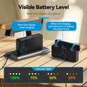 TELESIN Osmo Action 6 5 Pro Battery Charger for DJI Action 5 Pro/Action 6 Triple Slot PD 30W Fast Charging Case with Type-C Cord Batteries Case Fully Compatible with DJI Osmo Action 5 Pro Battery