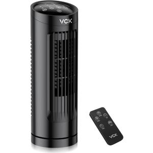 VCK 13'' Tower Fan for Bedroom,27ft/s Velocity Quiet Floor Fan,90 Bladeless Fan for Indoors with 3 Speeds,3 Modes,Oscillating Fans for Indoors, Portable Desk Table Fans for Room, Home,Office