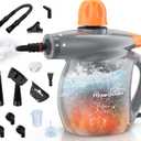 Steam Cleaner, Pressurized Handheld 13pcs Multi-Purpose Natural Deep Cleaning Steamer, Portable Steamer for Cleaning Home, Grout, Kitchen, Car, Window, Upholstery, Bathroom and Clothes, Gray