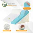Ruqmuis 3PCS Wedge Pillow Set for After Surgery, Adjustable 9&12 Inch Bed Wedge Pillow for Sleeping, Incline Pillow Wedge for Headboard, Post Surgery, Acid Reflux, Neck&Back Support, White/Grey