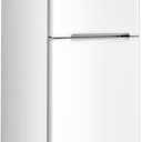 ARLIME Mini Fridge with Freezer, 3.2 Cu. Ft, Compact Refrigerator w/Double Reversible Door, Removable Glass Shelves, Adjustable Thermostat, Low Noise, Small Refrigerator for Dorm Office Bedroom,White