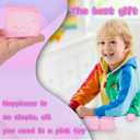 Stress Cube Masonry Ice Squishy Stress Balls-Malt Sugar Ball-Sensory Slow Rising for Your Best Mellow and Chill - Hand Exercise Balls- Age 3 to Adult (Pink Cube)