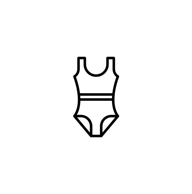 Women's Swimming Bodysuits White, Size S