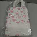 Brylla 16 PCS Pink Bows & Cherry Gifts Bag Bulk, Small Pink Gift Bag, Coquette Goodie Bag Party Favor Paper Bags for Birthday Party Wedding