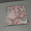 Women's Sheer Floral Long Sleeve Layering Top Ruffled Mock Neck Sheer Blouse for Casual Brunch Party Club Night Date Outfits (Pink, L)