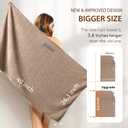 YFONG Large Hair Towel Wrap for Women, Super Absorbent Microfiber Hair Towel for Curly Hair, Fast Drying Hair Turbans with Elastic,Hair Drying Towel Wrap for Hair Care Anti Friz 26.3" X 40" (Brown)