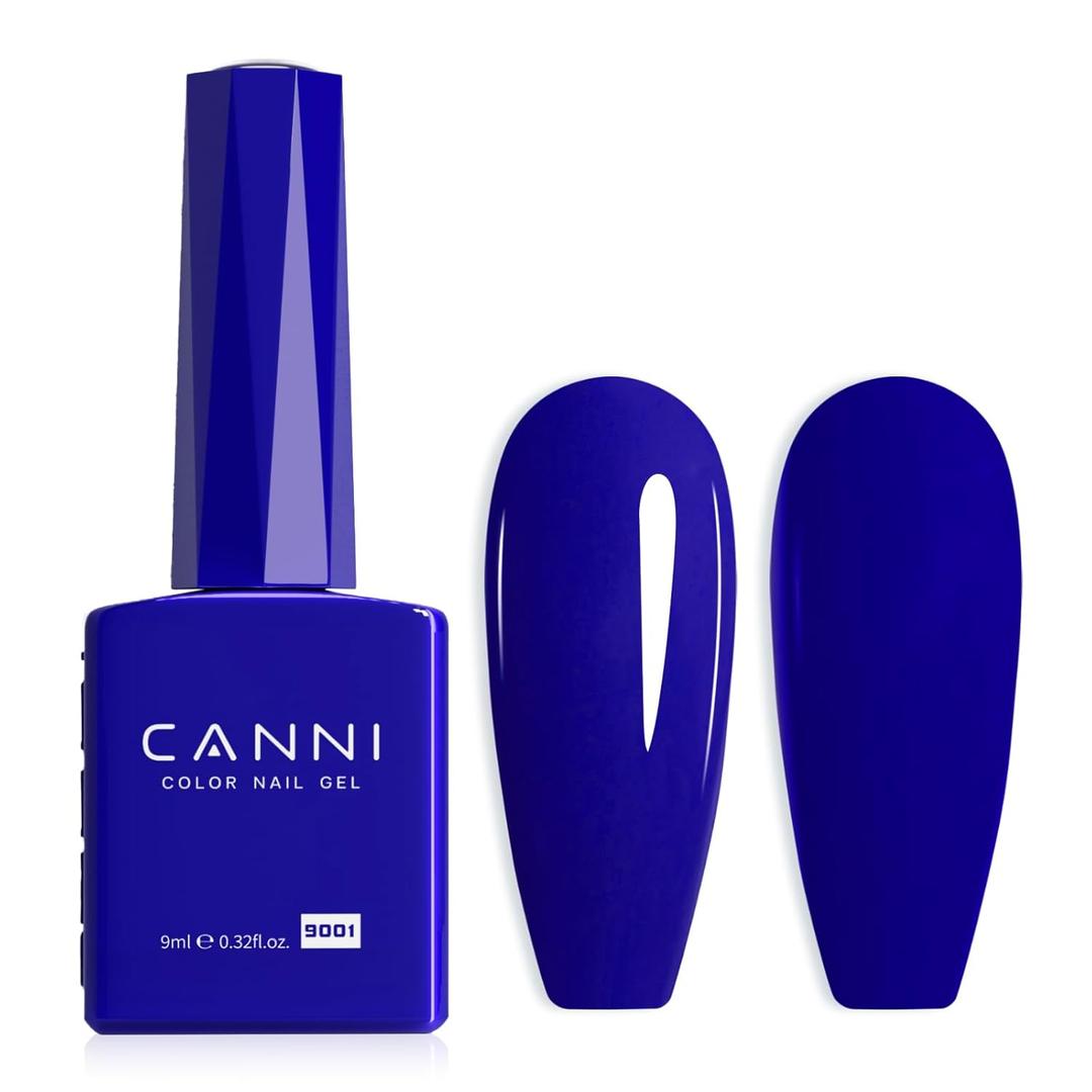 CANNI Royal Blue Gel Nail Polish, 1Pcs Navy Blue Gel Polish Dark Cobalt Deep Blue Color Nail Polish Gel Soak Off U V Gel Nail French Nail Manicure Salon DIY