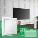 Art3d 12 Pack PVC Ceiling Tiles 24x24 Inches Waterproof Drop Ceiling Tiles/Wall Panels for Interior Wall Decor, Covers 48 Sq.,ft, Snow White, 12pcs 24x24 In.