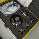 PROOX 3 Handle Tub Shower Faucet Set, Dual shower head Combo with Tub and Shower Trim Kit with Rough-in Valve, Polished Chrome Bathtub Shower Faucets, Wall Mounted Bathroom Rain Shower System