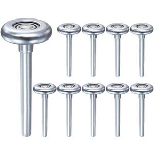uxcell 10pcs 1.8" Steel Garage Door Rollers for 2" Garage Track, 3.7" Stem Roller Wheels, Precision Bearing 10 Balls, Silver Tone