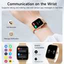 Smart Watch for Men Women, 1.85" HD Smartwatch Compatible iPhone/Samsung/Android (Answer/Make Calls), 100+ Sport Modes Fitness Tracker with Heart Rate/Sleep/Step Monitor, IP68 Waterproof, Metal Band