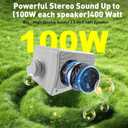 STUDIOFINIX 3.5'' Passive Outdoor Speakers Wired Waterproof,400W Premium Mountable Wall Mount Speakers with Superior Sound,All-Weather Durability,for Patio Marine Boat Garage Indoor(White 2 Pairs)