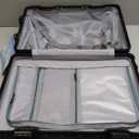 A Wodtip Carry-on with Cup Holder & USB Port Carry on Luggage Durable Luggage Suitcase Lightweight Hard side Luggage with TSA lock & Phone Holder 360 double spinner Wheels (Black=20lnch, 20lnch)